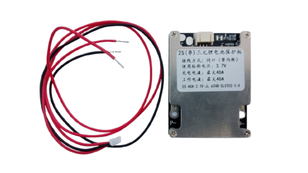 Módulo BMS Batería Li-ion 2S 40A 7.4V con función de balanceo