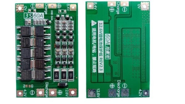 BMS_3S_11.1v_1 Módulo BMS Batería Li-ion 3S 60A 11.1V con función de balanceo