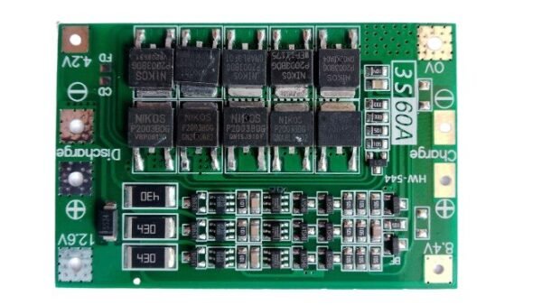 BMS_3S_11.1v_2 Módulo BMS Batería Li-ion 3S 60A 11.1V con función de balanceo
