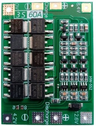 BMS_3S_11.1v_2 Módulo BMS Batería Li-ion 3S 60A 11.1V sin función de balanceo
