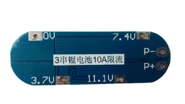 BMS_3S_11.1v_3 Módulo BMS Batería Li-ion 3S 10A 11.1V sin función de balanceo