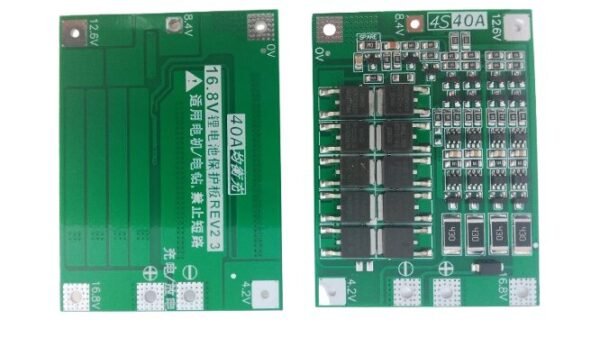 BMS_4S_14.8v_1 Módulo BMS Batería Li-ion 4S 40A 14.8V con función de balanceo