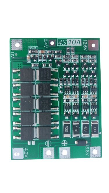 BMS_4S_14.8v_2 Módulo BMS Batería Li-ion 4S 40A 14.8V con función de balanceo