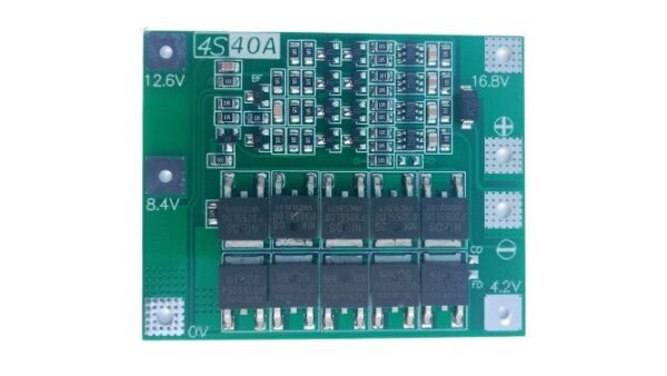 BMS_4S_14.8v_2 Módulo BMS Batería Li-ion 4S 40A 14.8V sin función de balanceo