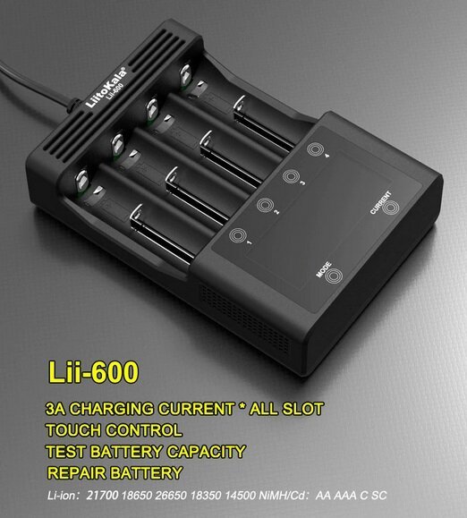 Cargador Baterías Liitokala Lii-600