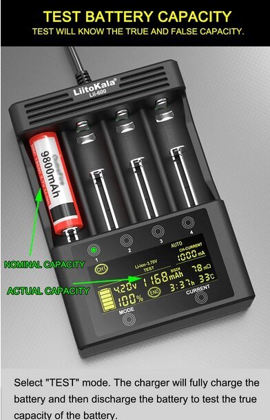 Cargador Baterías Liitokala Lii-600