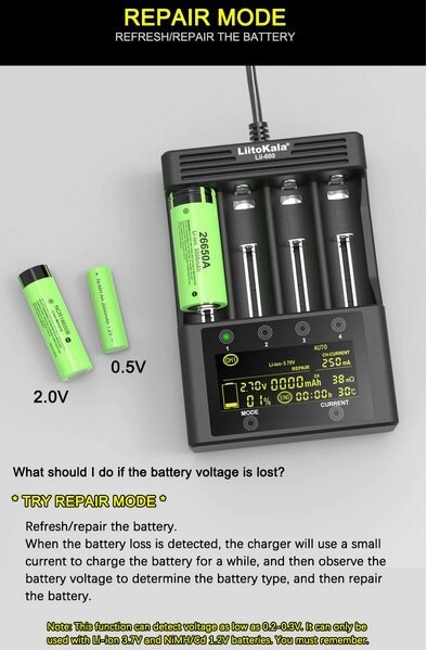 Cargador Baterías Liitokala Lii-600