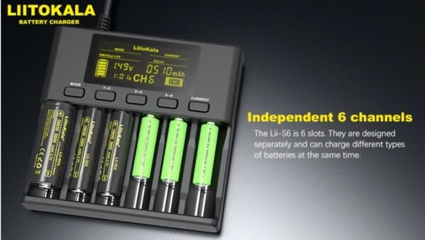 Cargador Baterías Liitokala Lii-S6