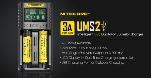 Cargador Universal Baterías Nitecore UMS2