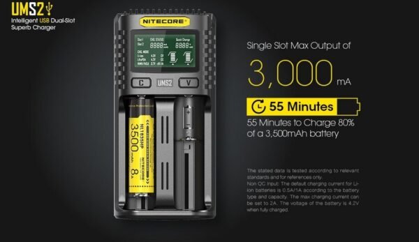 Cargador Universal Baterías Nitecore UMS2