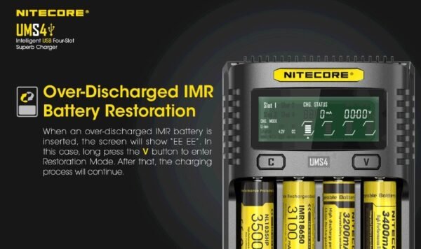 Cargador Universal Baterías Nitecore UMS4