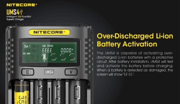Cargador Universal Baterías Nitecore UMS4