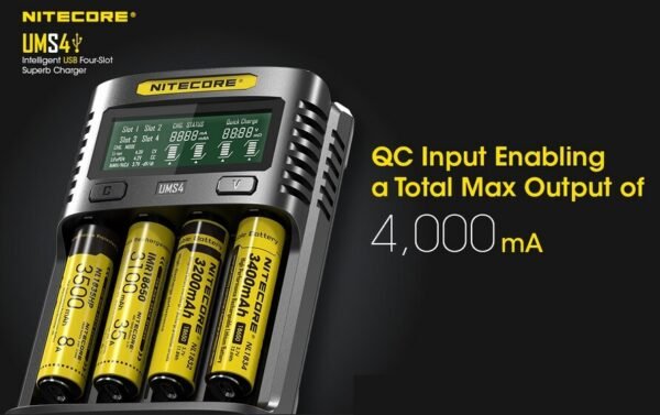 Cargador Universal Baterías Nitecore UMS4