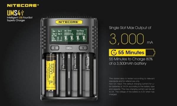 Cargador Universal Baterías Nitecore UMS4