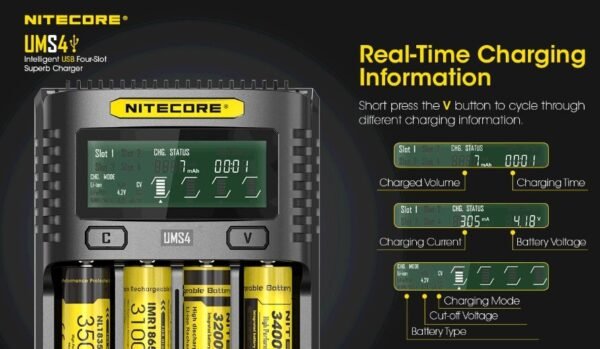 Cargador Universal Baterías Nitecore UMS4