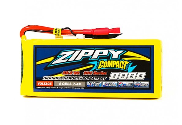 Batería Lipo 2S1P 8000 mAh 7.4v 30C Zippy Compact