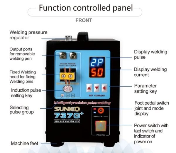 Soldador por Puntos Sunkko 737G+ 4300W