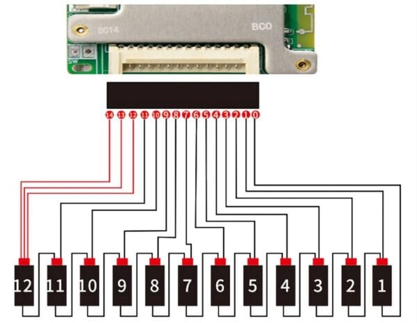 BMS Batería Li-ion 7S-14S con Bluetooth