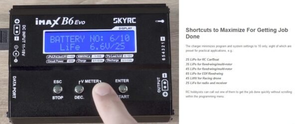 Cargador Balanceador Baterías Imax B6 EVO