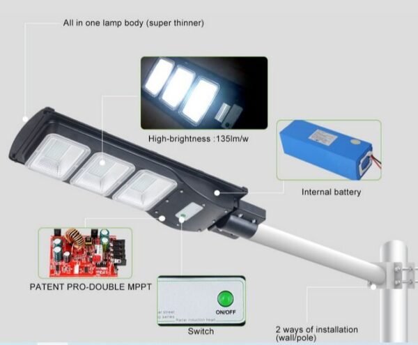 Lámpara Solar Led All In One con Sensor de Movimiento