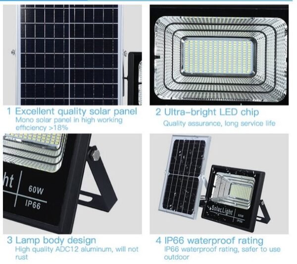 Reflector Solar Led con Control Remoto