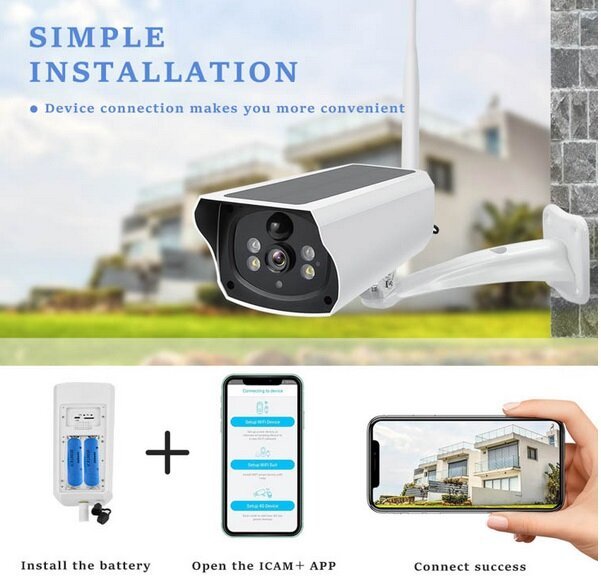 Cámara de Seguridad Solar Separable WiFi