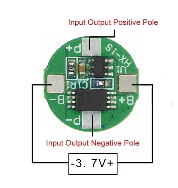 Módulo BMS Batería Li-ion 1S 2.5A 3.7V
