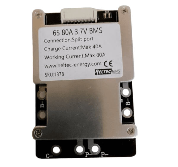 BMS Batería Li-ion 6S 80A 24V con función de balanceo