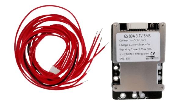 BMS Batería Li-ion 6S 80A 24V con función de balanceo